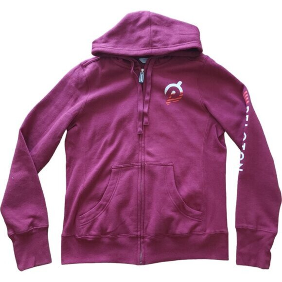 Peloton Pink Zip Up Fleece Lined Hoodie Sweater - Picture 3 of 10
